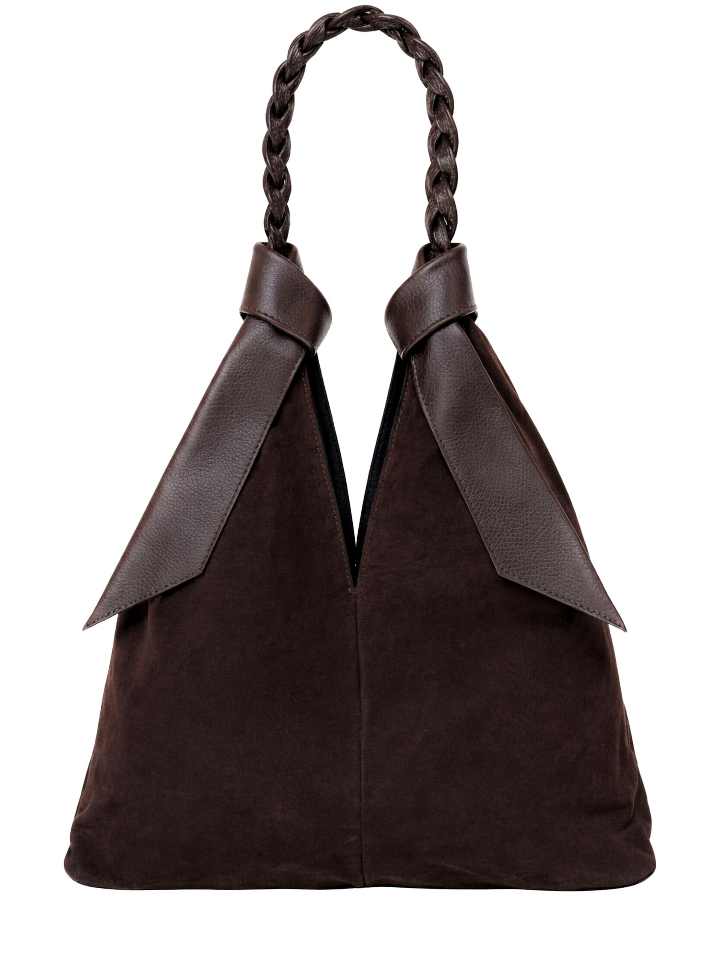 COLLEZIONE ALESSANDRO Schultertasche 'Lusso'‌‌‌ in Braun: Vorderseite