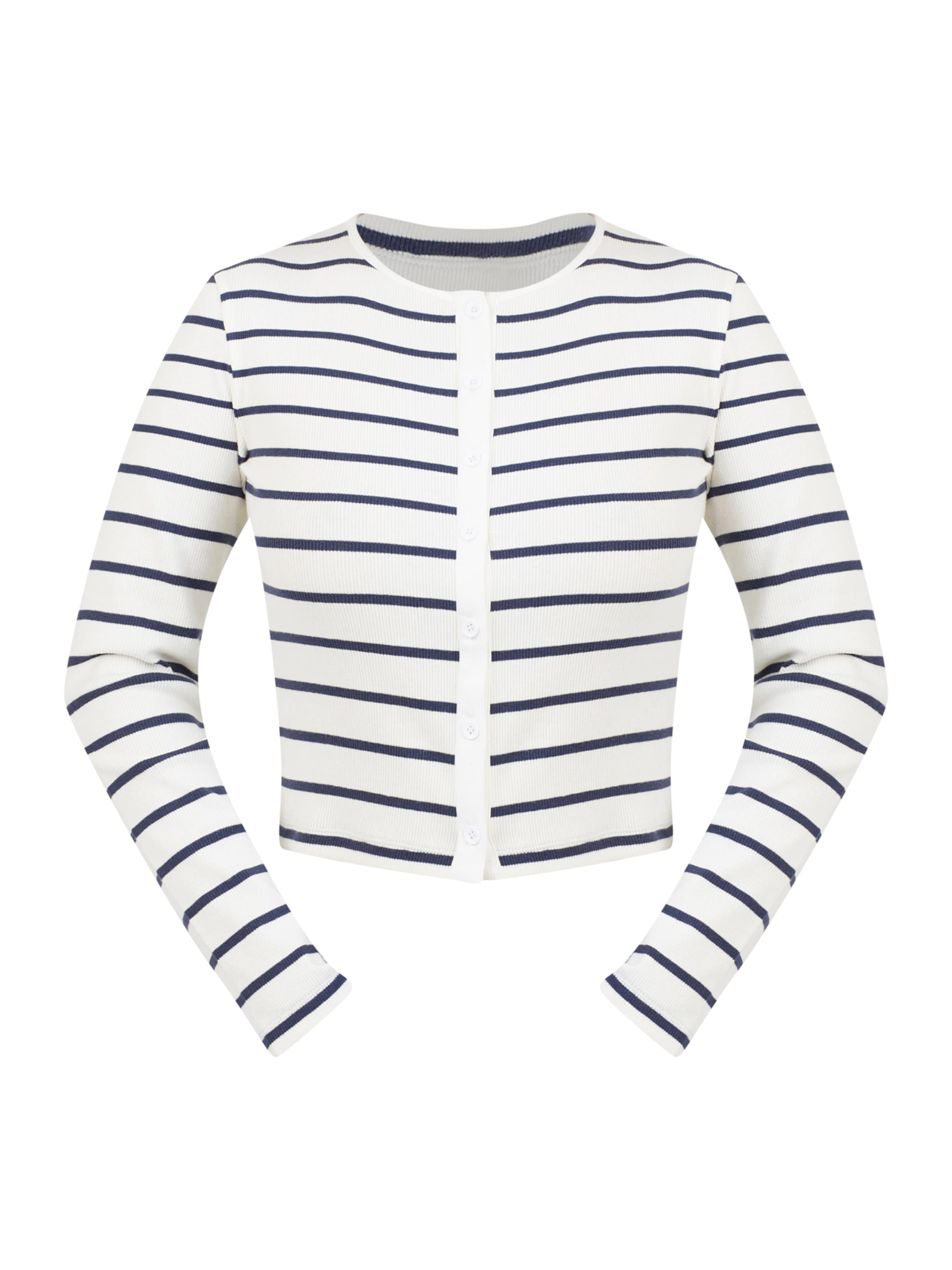 BRAVE SOUL Gebreid vest in Wit: voorkant