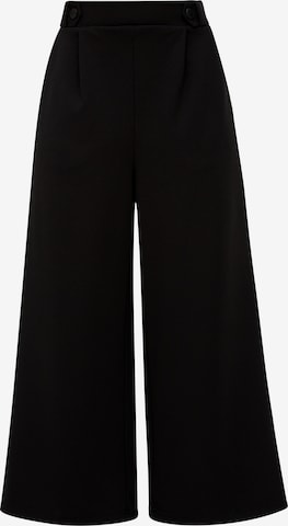 Pantalon à pince QS en noir : devant