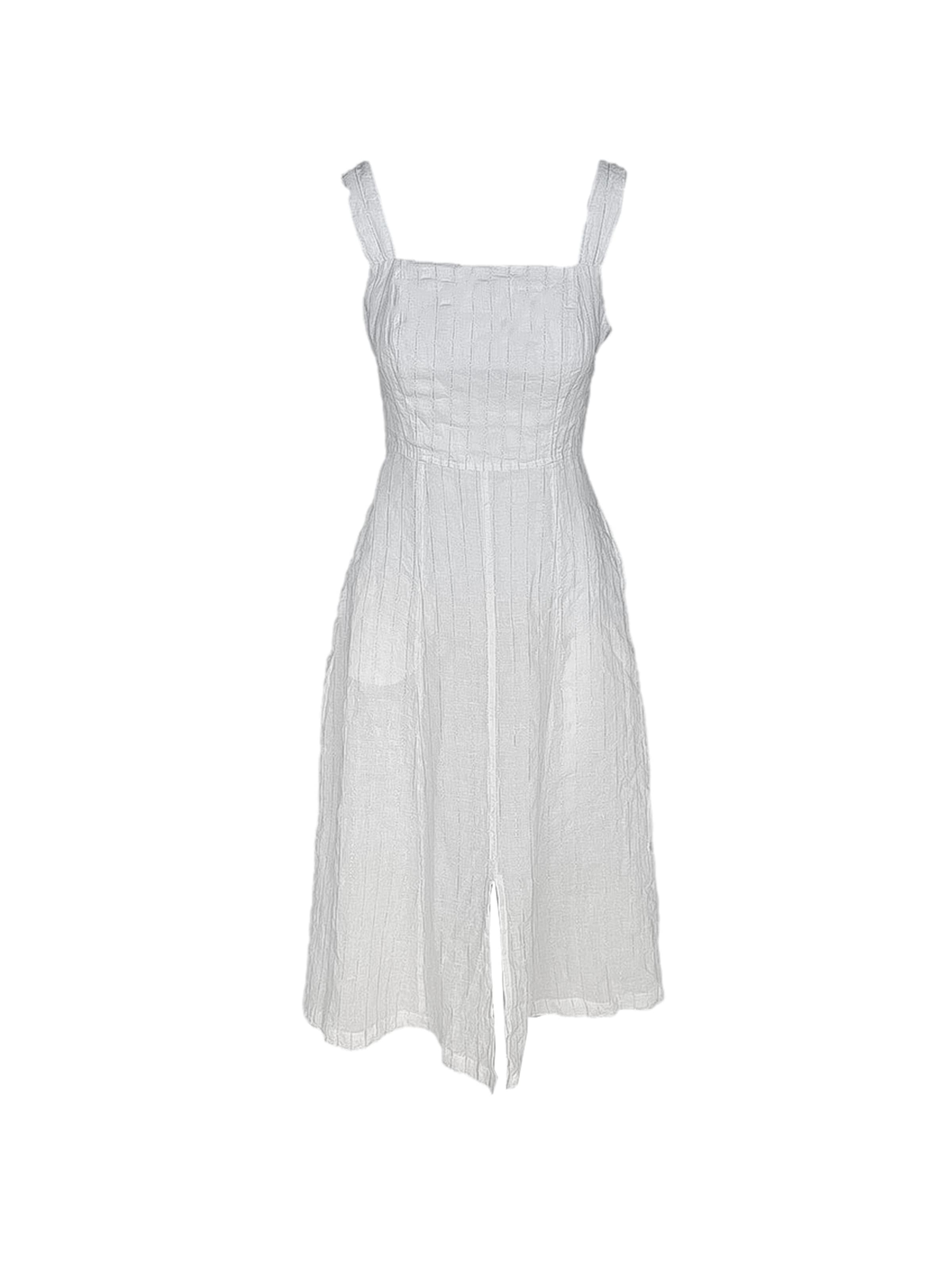 Haris Cotton Jurk 'Haris' in de kleur Wit, Productweergave