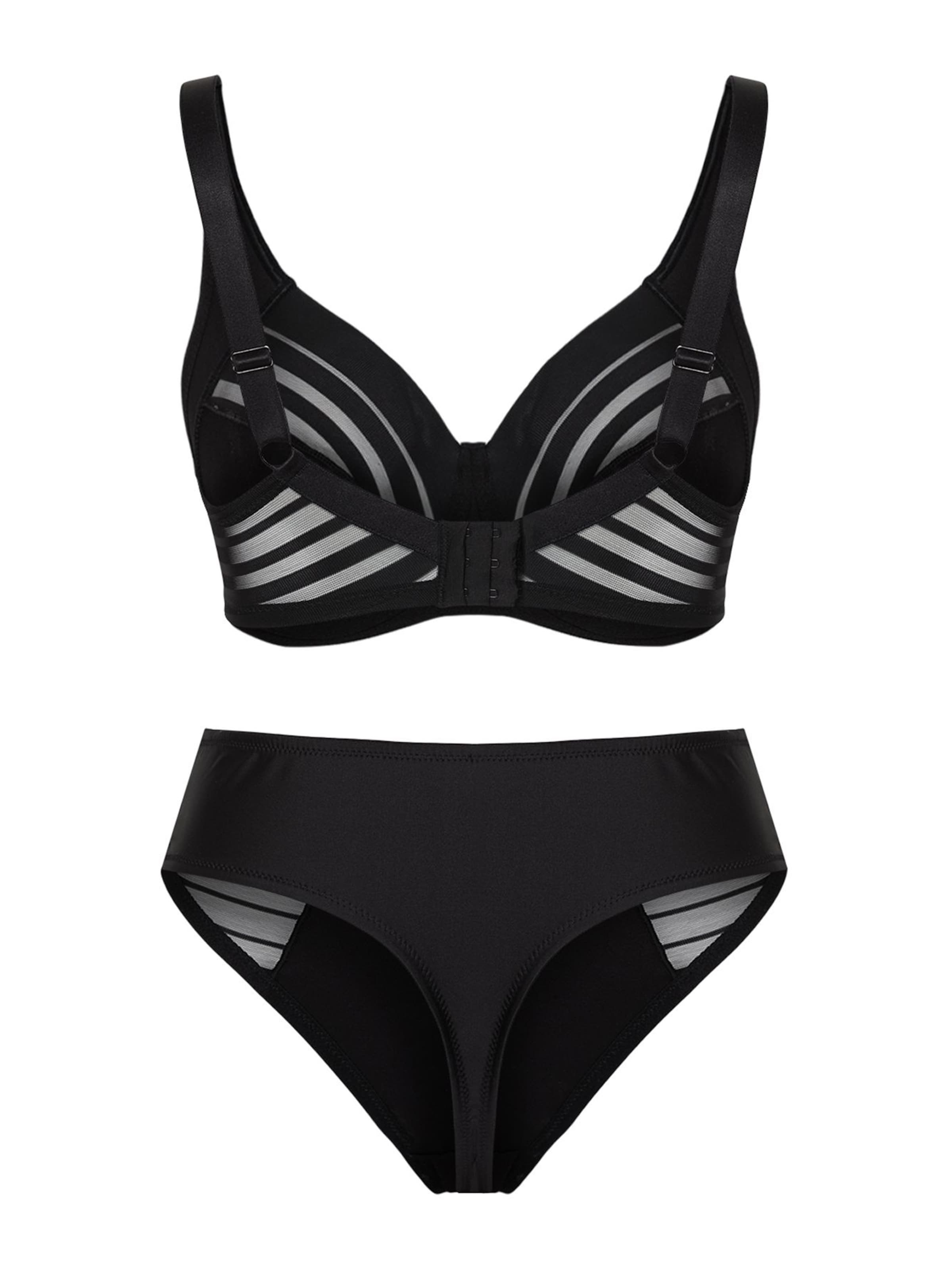 Trendyol CurveT-shirt Kompleti donjeg rublja - crna boja