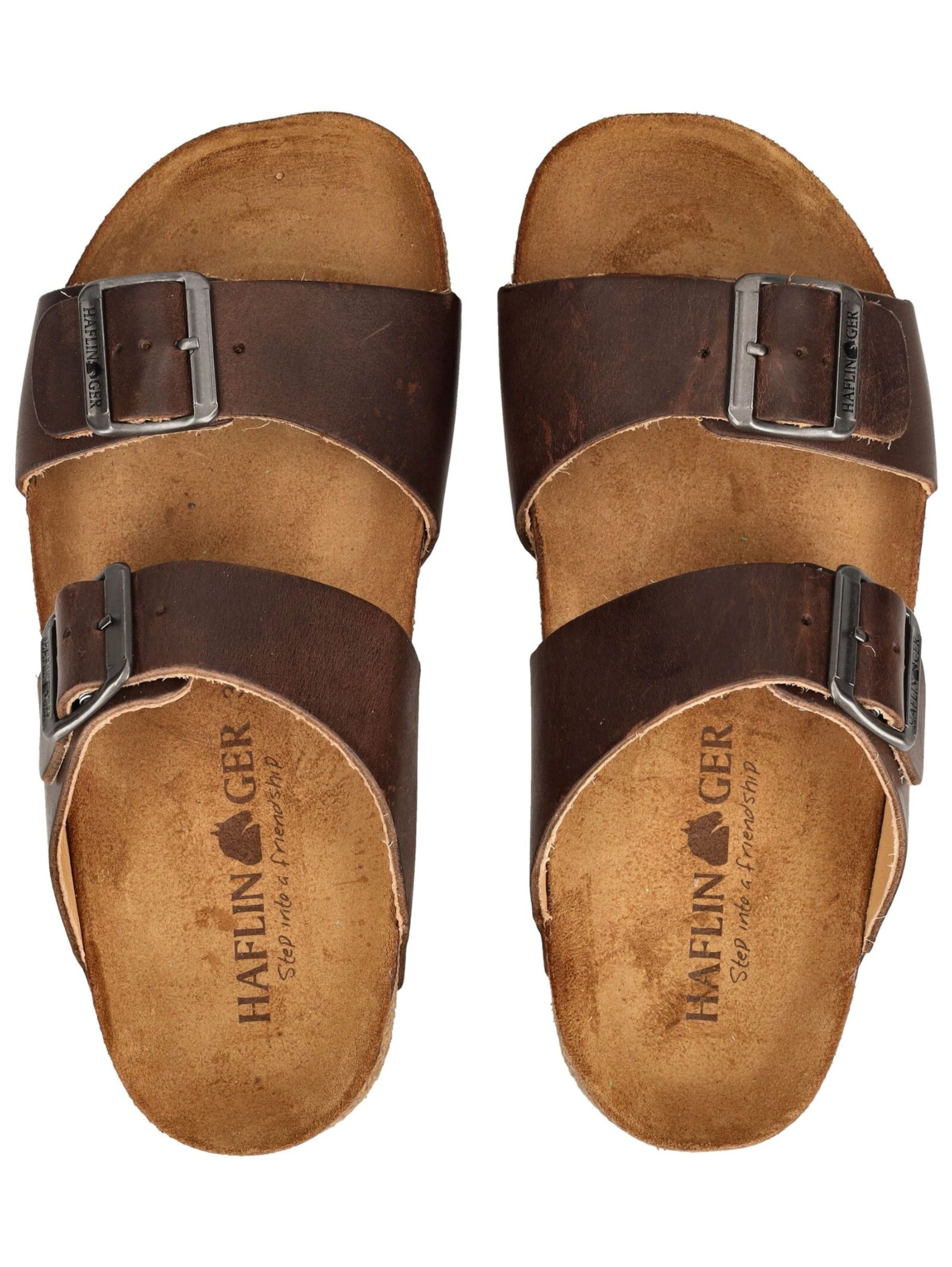 HAFLINGER Pantolette in Braun