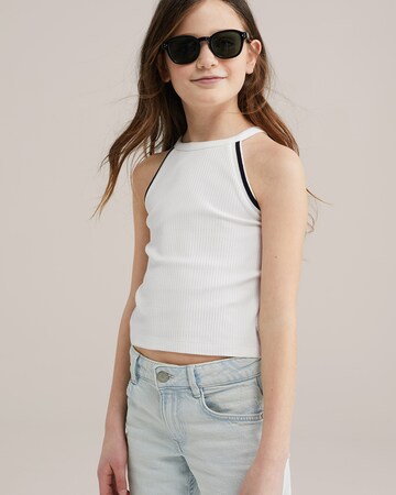 Top di WE Fashion in bianco: frontale