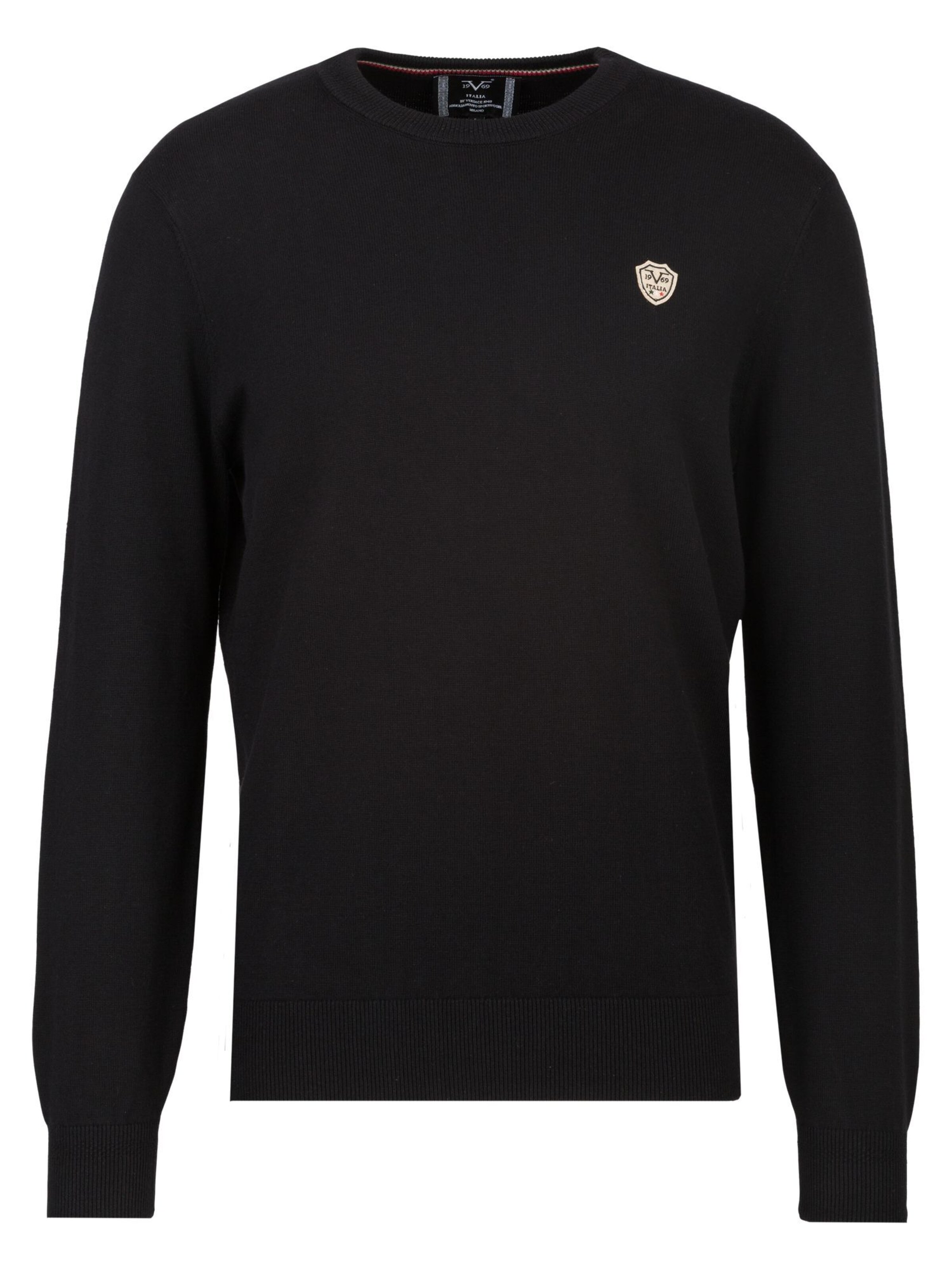 Pull-over 'Tino' 19V69 ITALIA en noir : devant