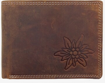 Der Trachtler Wallet 'Edelweiß' in Brown: front