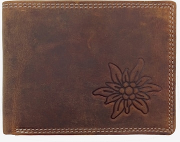 Der Trachtler Wallet 'Edelweiß' in Brown: front