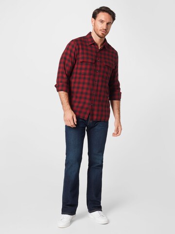 Abercrombie & Fitch Regular fit Button Up Shirt in Red