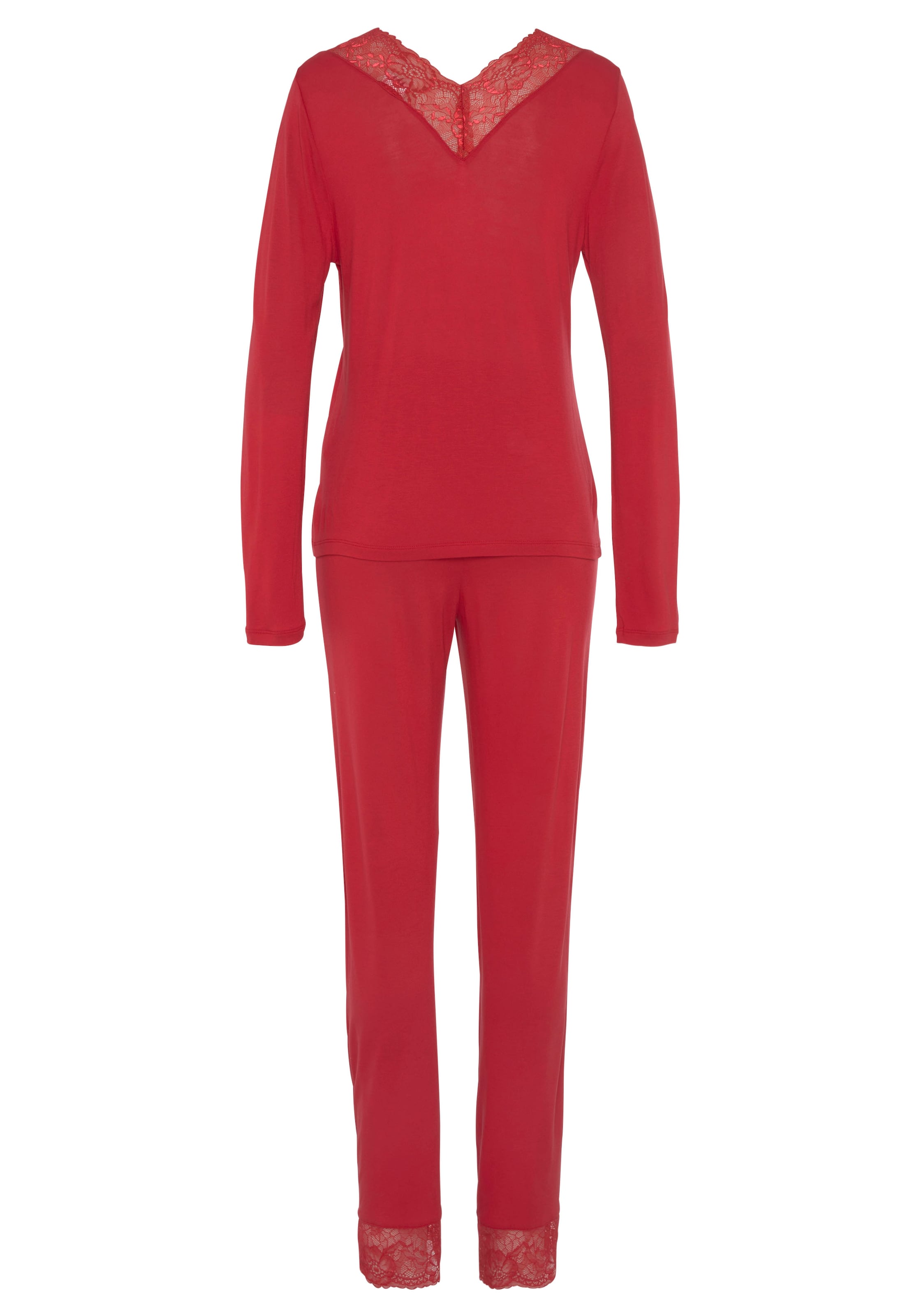 LASCANA Pajama in Red