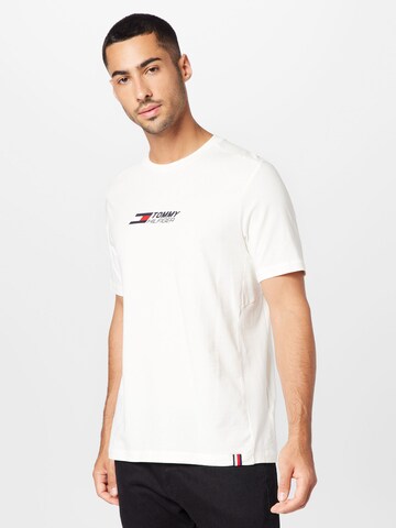 TOMMY HILFIGER Функционална тениска в бяло: отпред