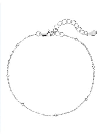 Hey Happiness Armband 'Fine Bobble'‌‌‌‌ in Silber: Vorderseite