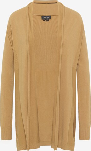 usha BLACK LABEL Knit Cardigan in Beige: front