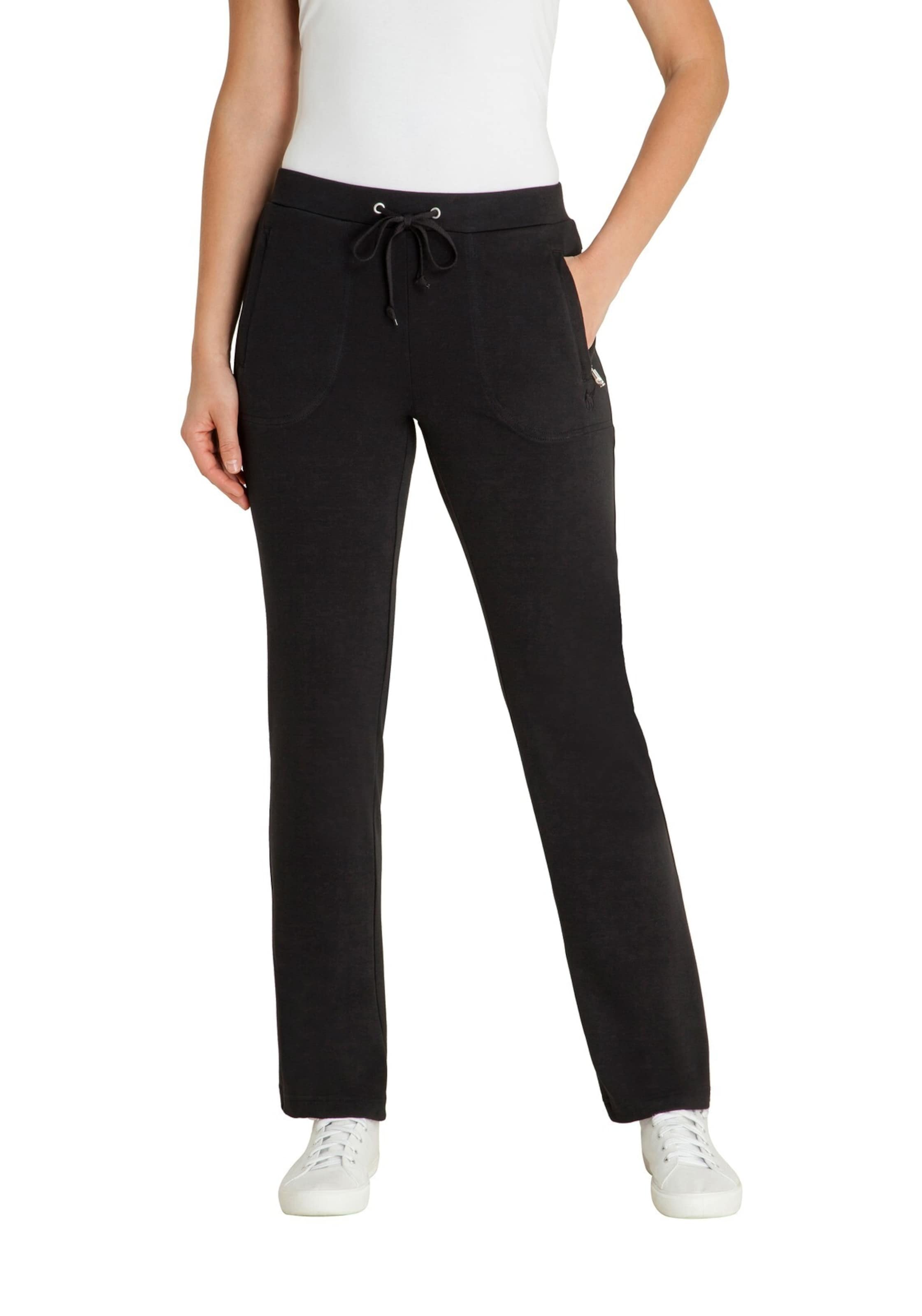 HAJO Regular Trousers in Black: front