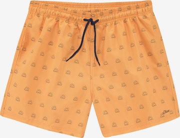 Pantaloncini da bagno di s.Oliver in arancione: frontale