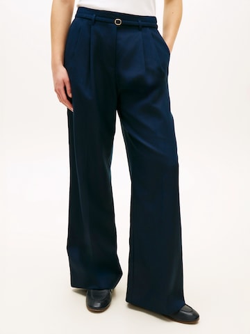 Wide Leg Pantalon à pince TOMMY HILFIGER en bleu : devant
