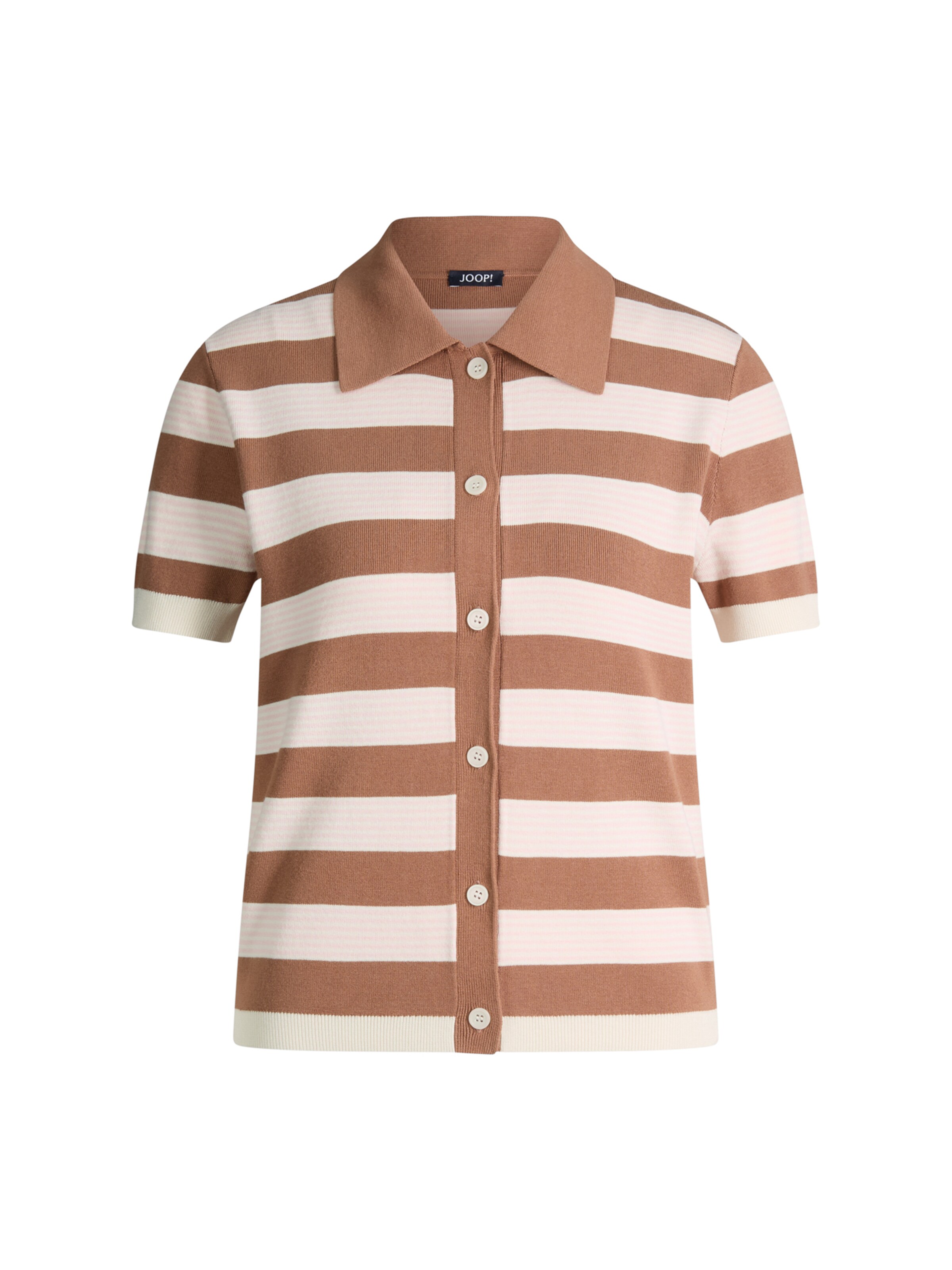 JOOP! Gebreid vest 'Kasha' in Bruin: voorkant