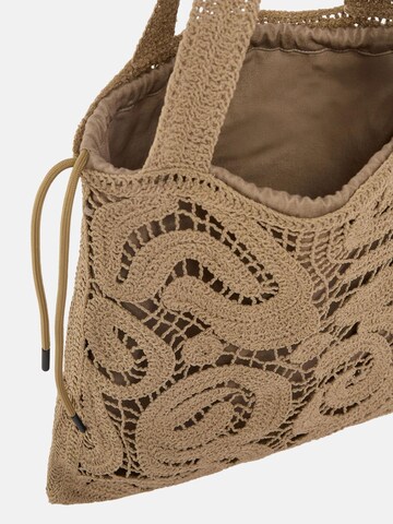 PINKO Torebka 'PINKO SHOPPER CROCHET GEOMETRICO BORSA' w kolorze brązowy