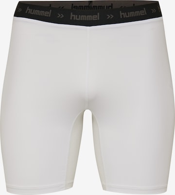 Hummel Workout Pants in White: front