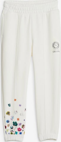 PUMA Tapered Pants in White: front