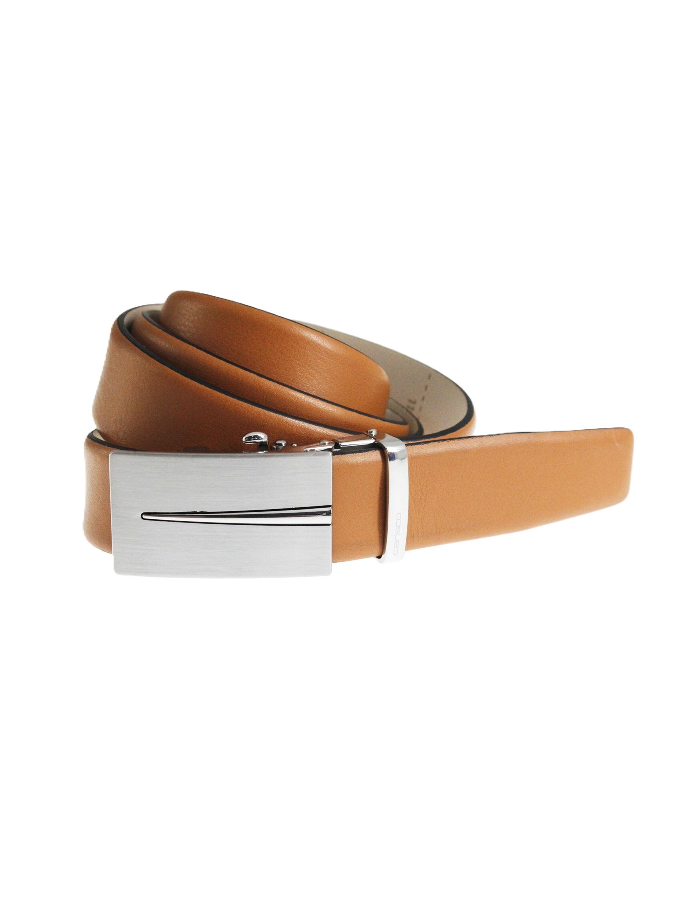 carisco Belt 'Business Automatikgürtel silber' in Brown: front