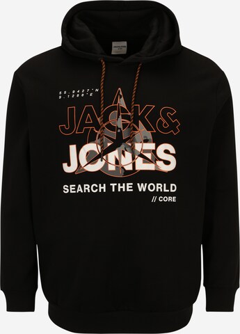Jack & Jones Plus Majica 'Hunt' | črna barva: sprednja stran