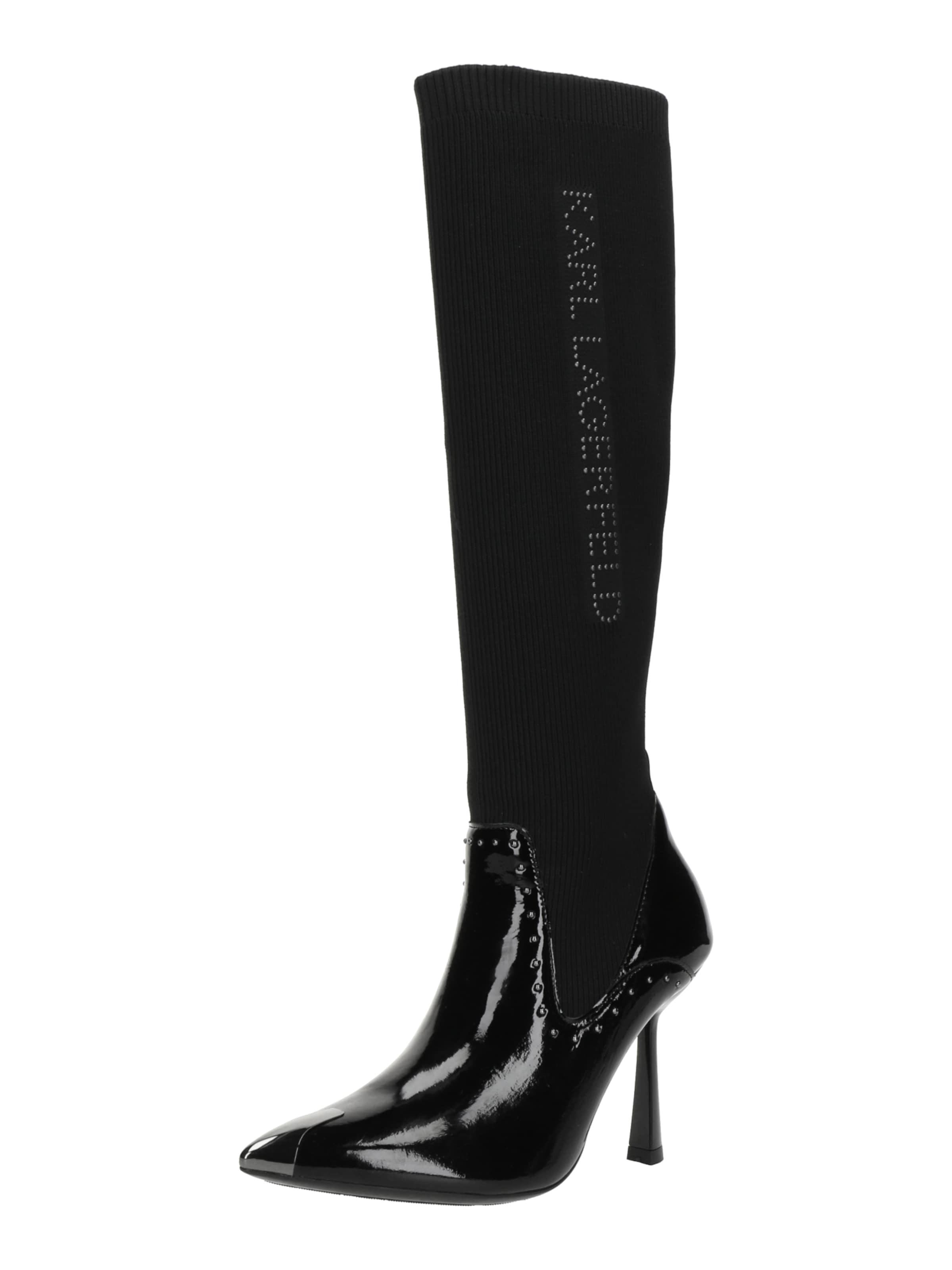 Cizme Karl Lagerfeld pe negru, Vizualizare produs