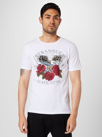 Key Largo T-Shirt 'STRANGE' in Weiß: predná strana