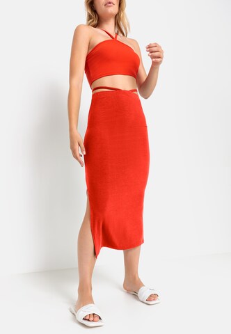 LSCN by LASCANA Skirt in Red: front