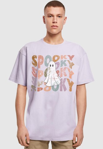 T-Shirt 'Halloween - Spooky Ghost' Merchcode en violet : devant