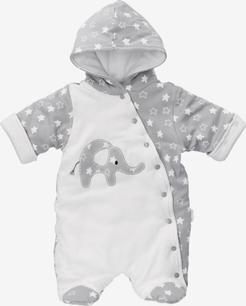 Baby Sweets Functioneel pak ' Little Elephant ' in Wit: voorkant