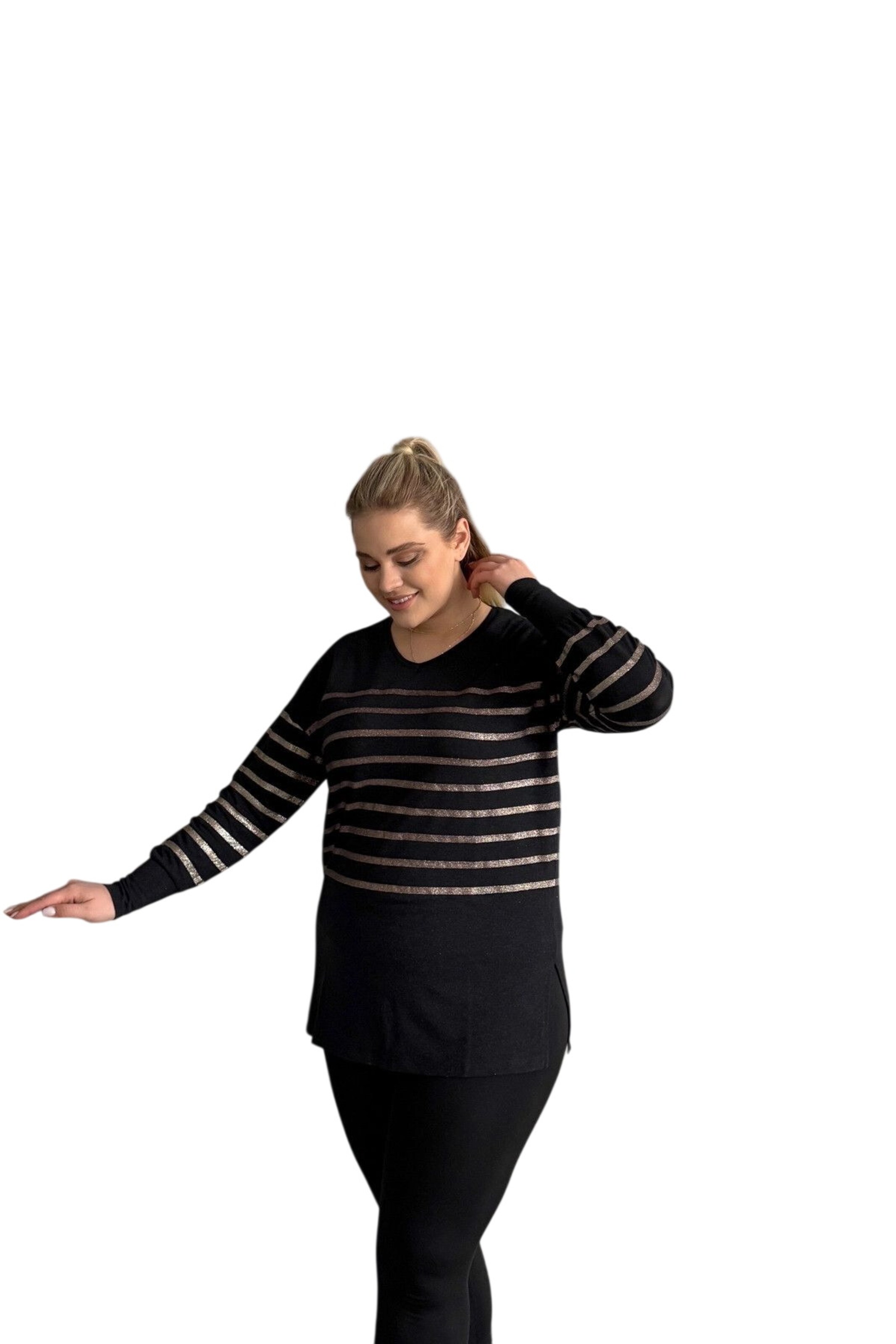 Stil Diva Bluse in Schwarz