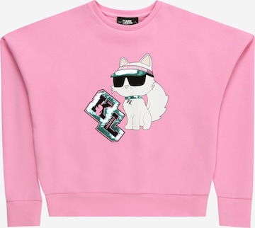 Sweat-shirt Karl Lagerfeld en rose : devant