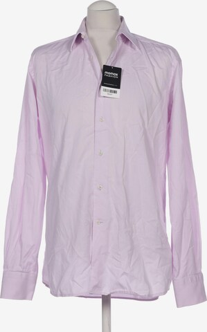 LAGERFELD Button Up Shirt in M in Pink: front