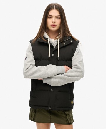 Superdry Bodywarmer 'Everest' in Zwart: voorkant