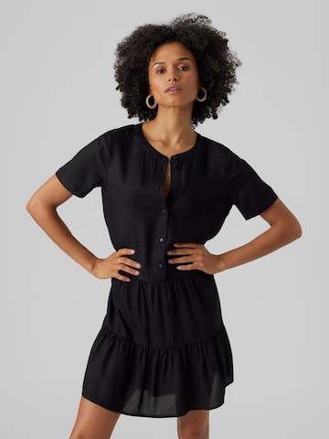 VERO MODA Košilové šaty 'BUMPY' – černá: přední strana