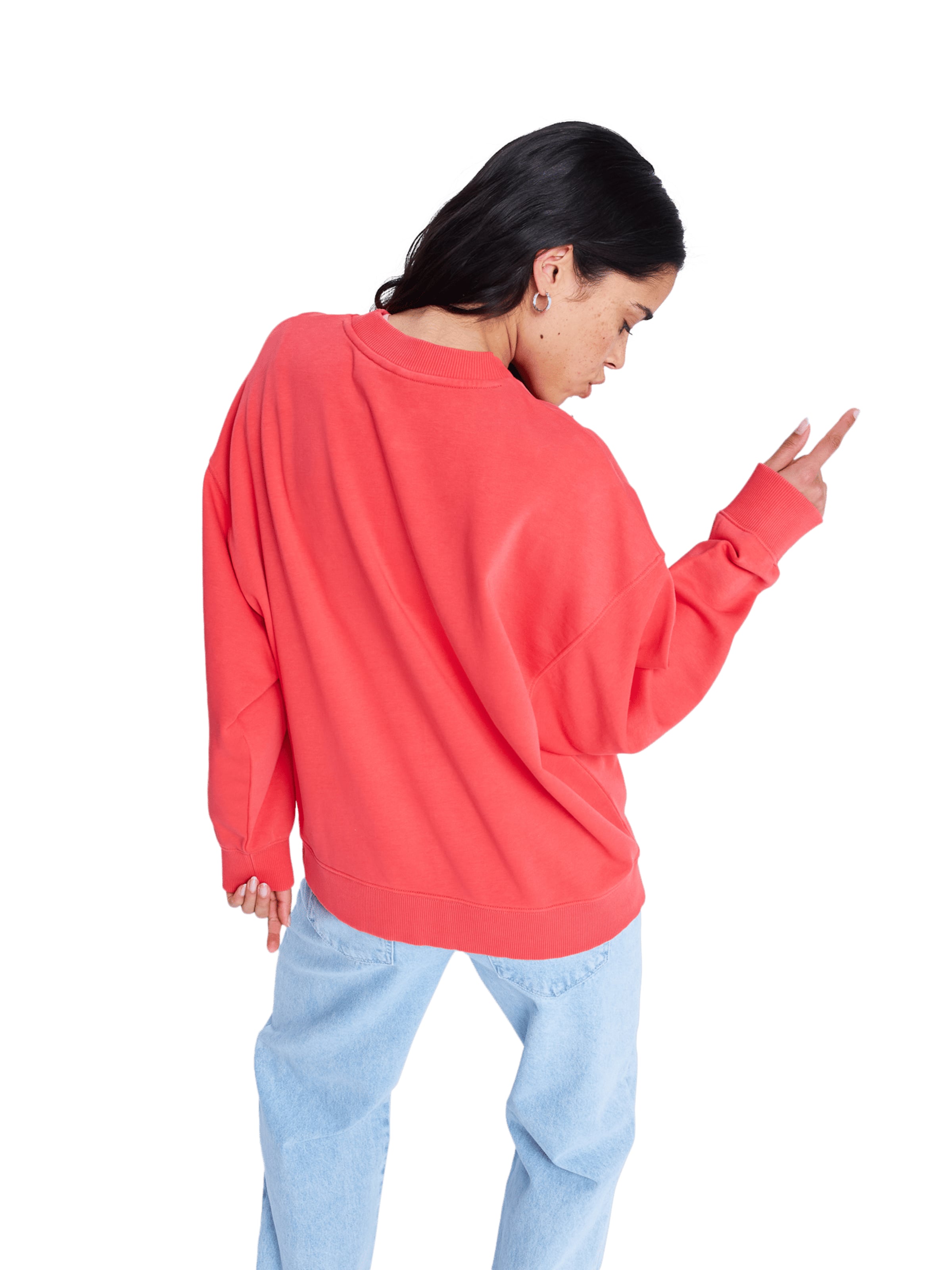 ROXY Sweatshirt 'Lineup' in Rot