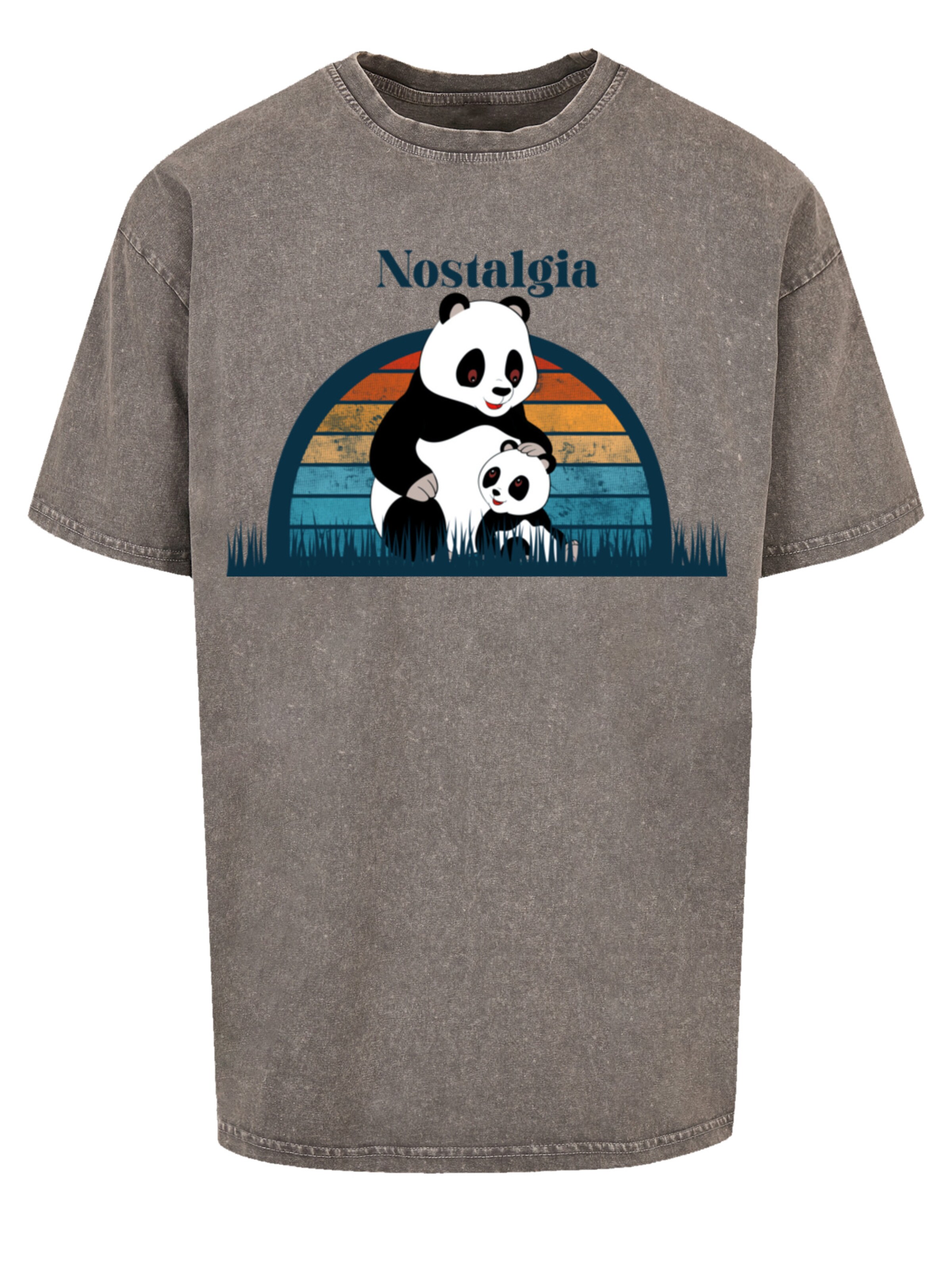 F4NT4STIC Shirt 'Tao Tao Nostalgia Heroes of Childhood' in Grijs: voorkant