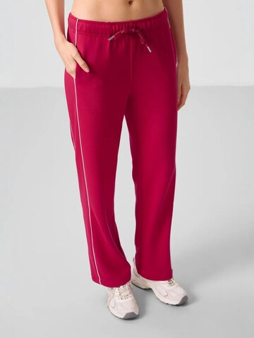 Wide Leg Pantalon Tommy Life en rouge