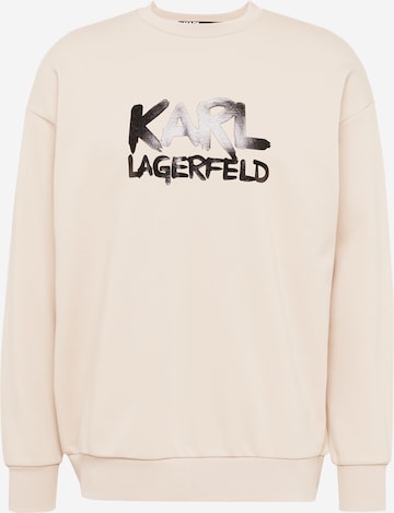 Karl Lagerfeld Collegepaita värissä beige: edessä