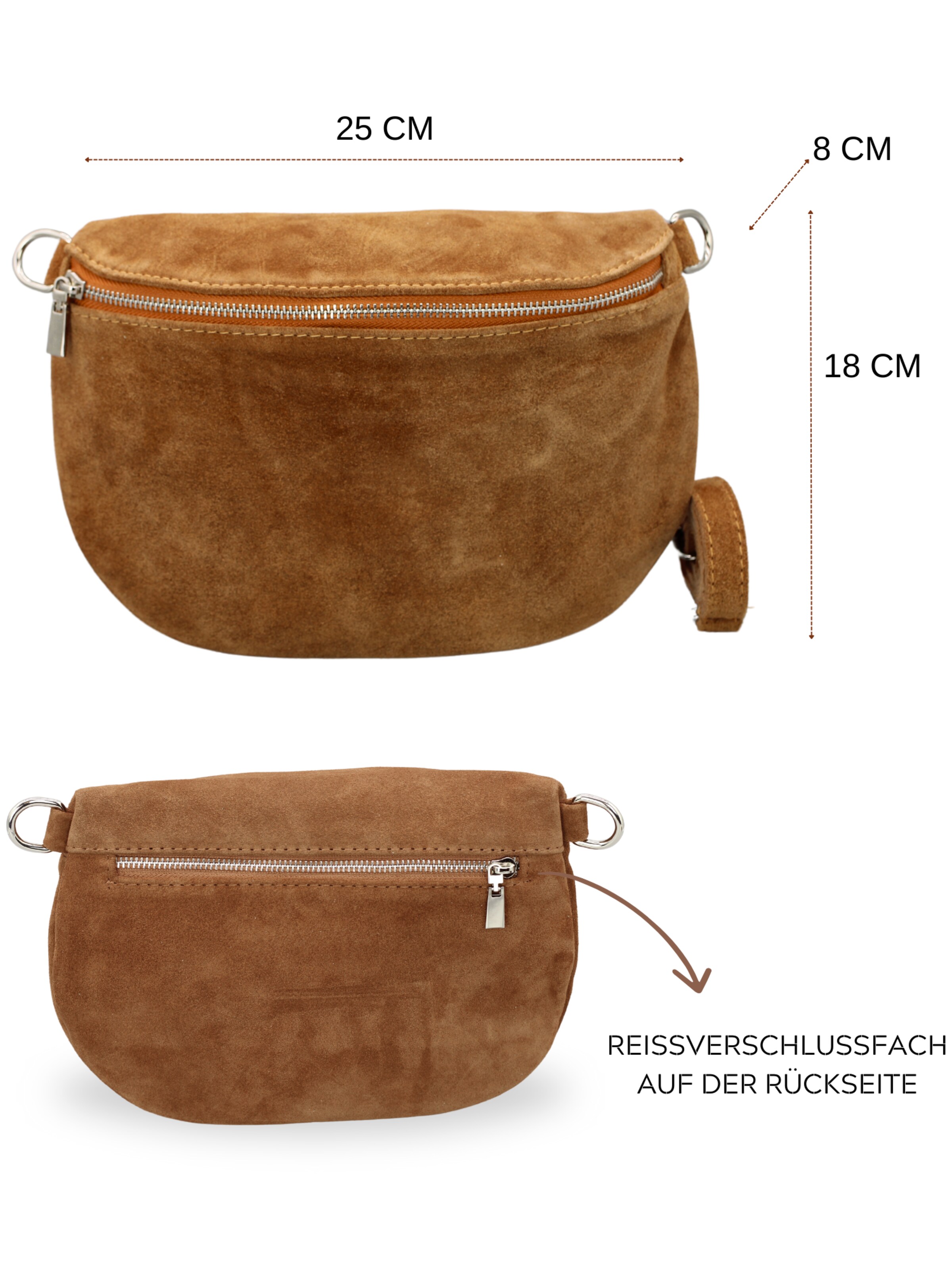 Brise Skuldertaske 'Afia Suede' i brun