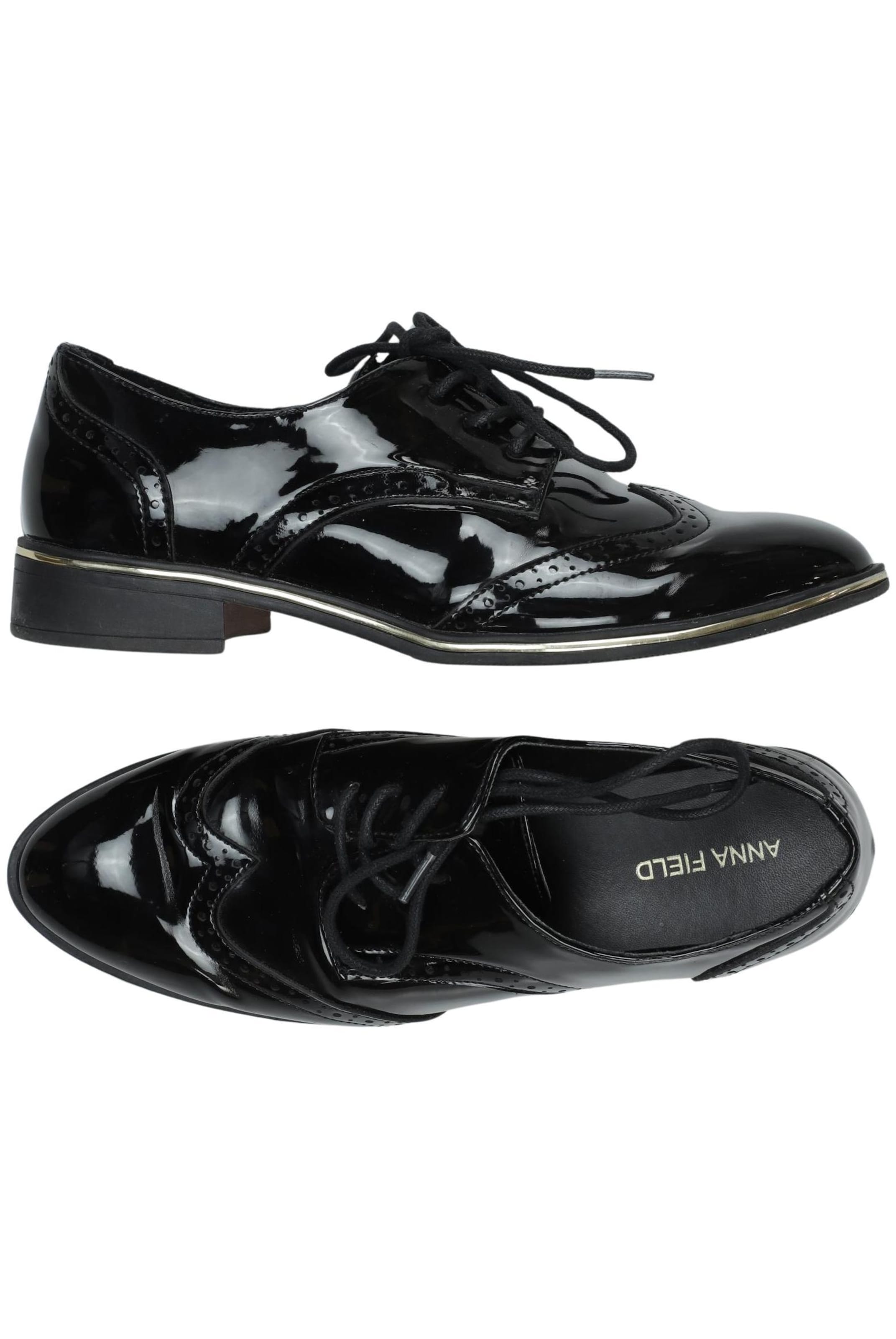 Anna Field Flats & Loafers in 37 in Black: front