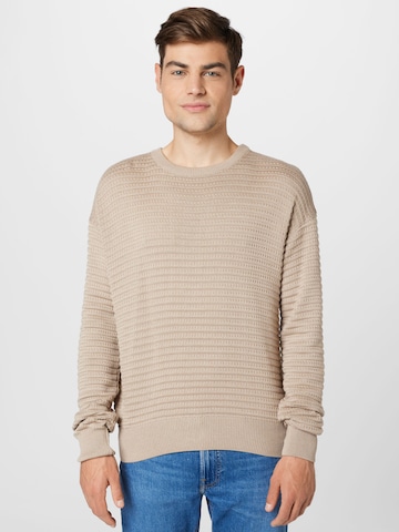 ABOUT YOU Sweater 'Dorian' in Beige: front