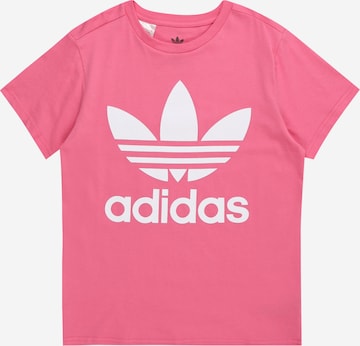 ADIDAS ORIGINALS Μπλουζάκι 'Trefoil' σε ροζ: μπροστά