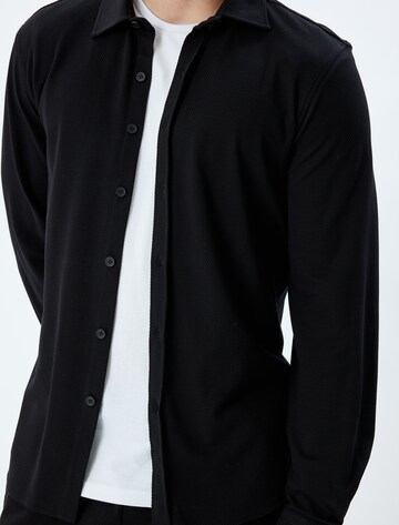 Koton Regular fit Button Up Shirt in Black