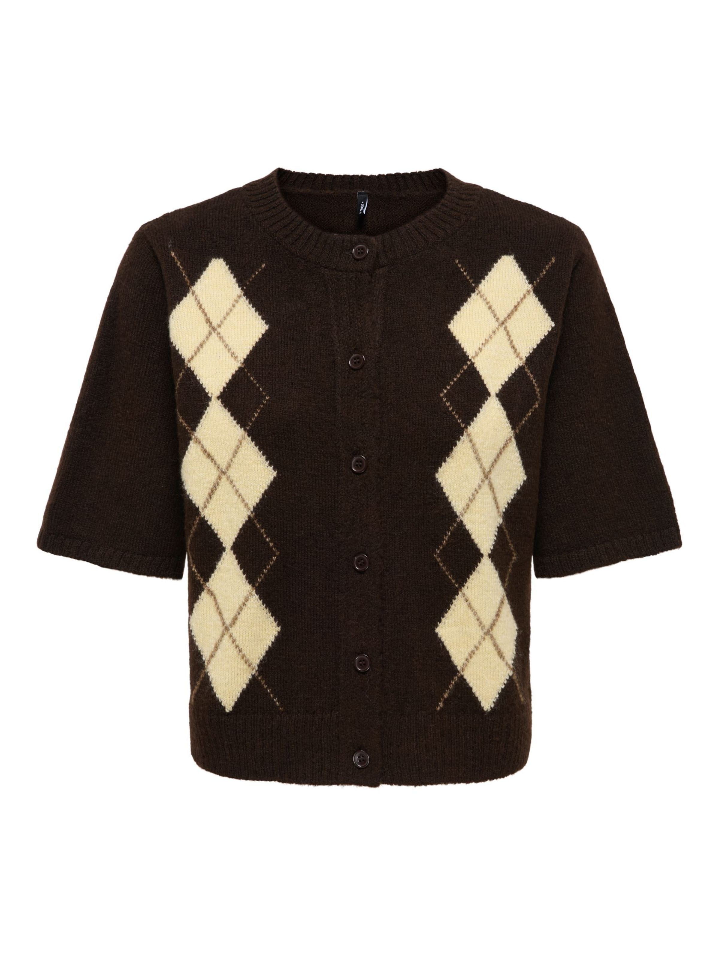 ONLY Cardigan 'ONLarzi' en écru / marron, Vue avec produit