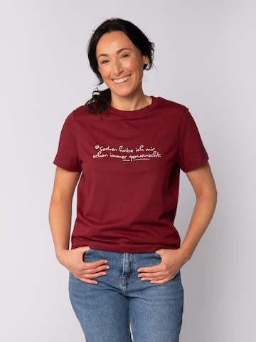 T-shirt 'Socken Habe Ich Mir Schon Immer Gewünscht' Watapparel en rouge : devant