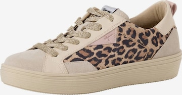 Baskets basses Tamaris en beige : devant