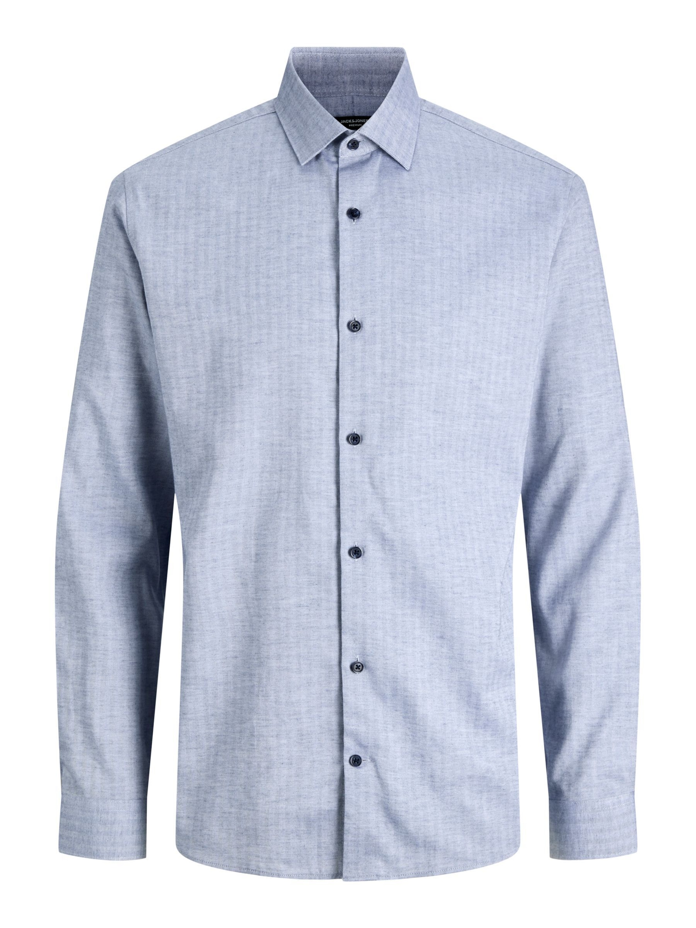 Jack & Jones Plus Regular fit Button Up Shirt in Blue: front