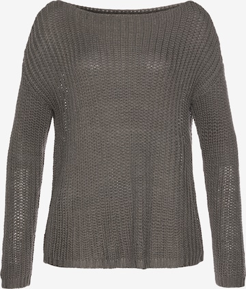 LASCANA Sweater 'LASCANA' in Grey: front