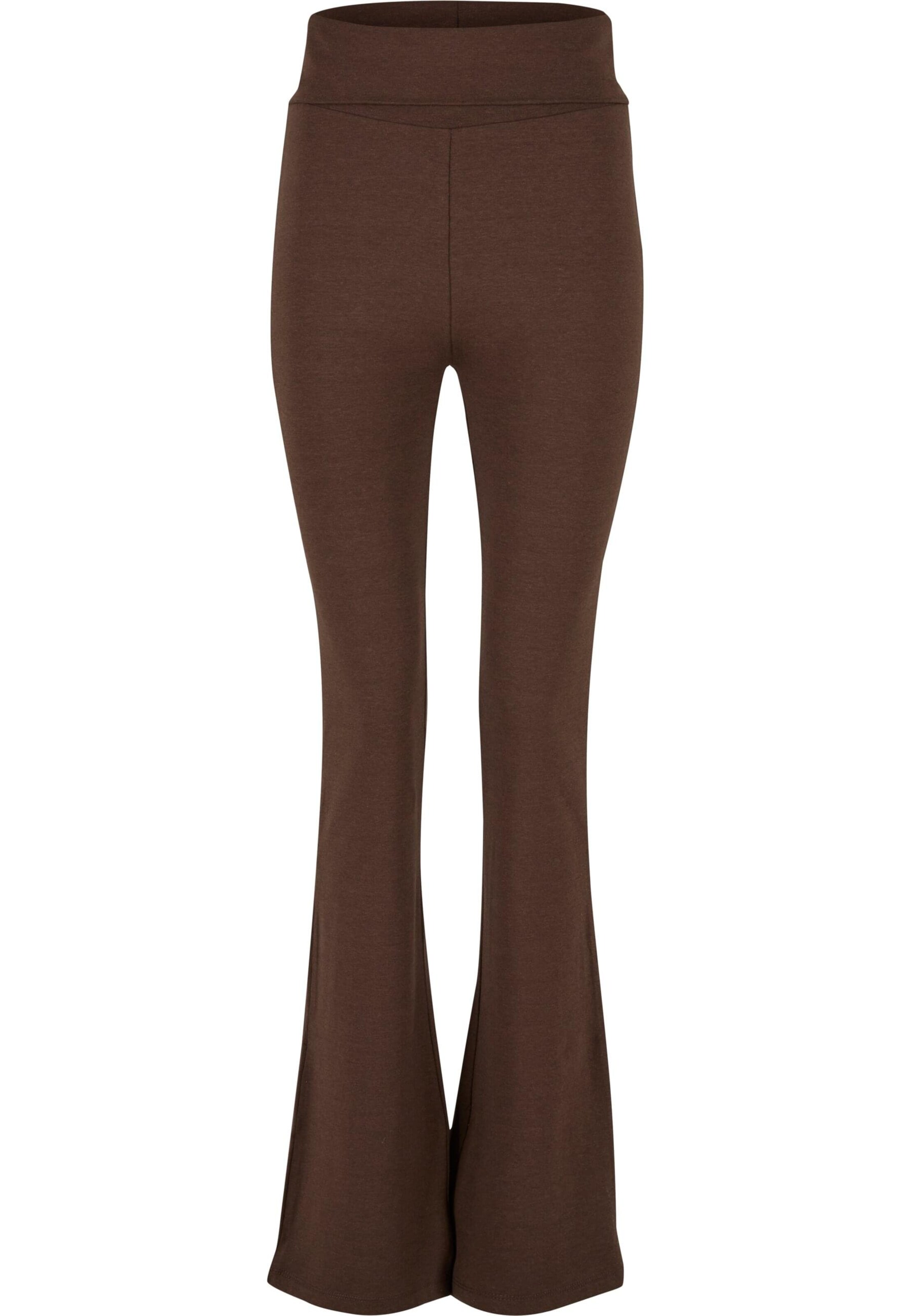 DEF Flared Broek in Bruin: voorkant