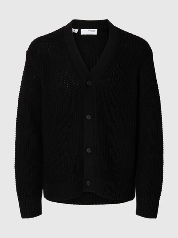 SELECTED Knit Cardigan in Black: front
